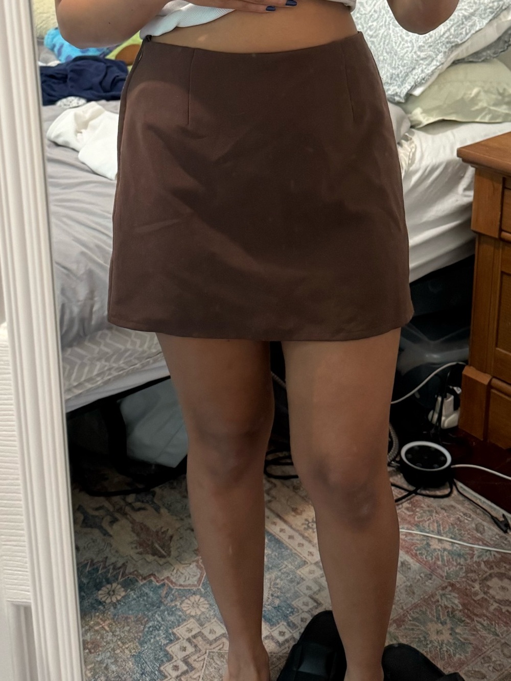 Sincerly Jules Chocolate Brown Mini Skirt